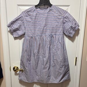 Striped Short Sleeve Dress